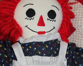 Raggedy Ann Rag Doll 15" /Childs Doll/Rag Doll/Handmade
