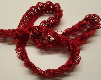 Burgundy Loop Fringe- Decorative Trim 1038
