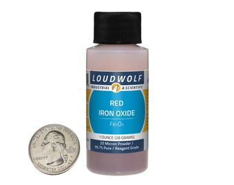 Red Iron Oxide / 1 Ounce / 75 Micron Powder / 99.7% Pure / Same Day Shipping