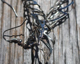 Metal Butterfly Wing Earrings