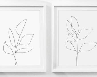 Diptych, Modern Art Set, Wall Art Set of 2, Wall Art Set, Prints In Two, Two Set Print, Diptych Art, Modern Print Set, Framed Botanical Set