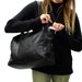 Sale Black leather hanbag Black soft leather handbag black