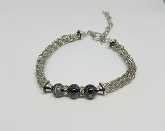 Silver Viking weave braclet.