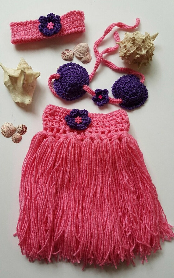 Hula girl outfit Girls Hula Skirt Hula skirt Baby Hula