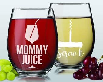 Funny Wine Glass - Gift For Mother - Wine Glasses Funny - Wine Gifts For Women - Mom Gifts From Daughter - Funny Wine Sayings - Gift For Her