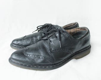 Dr Martens Black Leather Doc Martens Boots Vintage / US-Canada size 9.5/ EU size 43/ UK 9 for Men