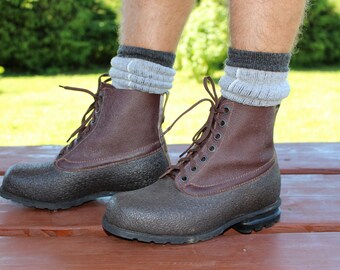 Swedish army boots Mens boots Military boots Genuine leather WW2 Robust combat heavy duty boots Work boots Vintage mens boots