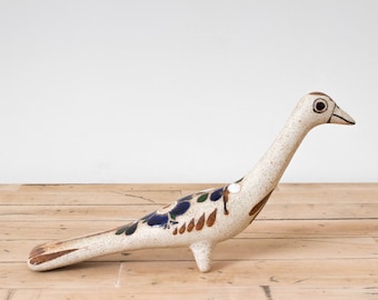 Tonala Pottery Ceramic Bird, Mexican Folk Art