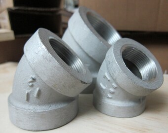 1/2" 45 Degree Elbow, NPT, 150# Rating, Cast Aluminum, 356-F, In Stock, Made in the USA - See Description for Discount Information