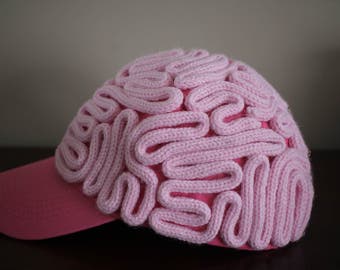 Crochet Brain Hat! Ready to Ship!