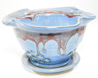 Pottery Berry Bowl - Ceramic Colander - Berry Bowl Colander - Fruit Bowl - Clay Berry Bowl - Ceramic Berry Bowl - Berry Basket - In Stock