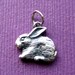 Sterling Silver 3D Rabbit Pendant Charm