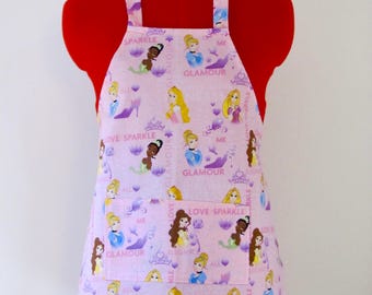 Kids Apron - Pink is for Princess Childrens Apron - Childs Apron - Kitchen Accessory
