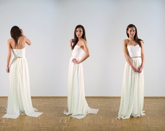 Lace Corset, Sweetheart neckline organic lining