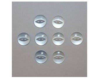 40 x buttons basic 14 mm 2 holes set B - 000797