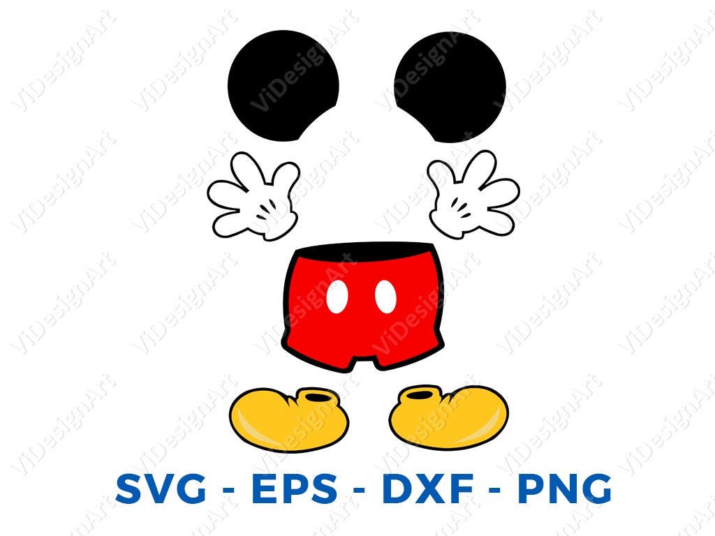 Download Mickey mouse body parts Svg Mickey pants gloves and mickey