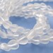 Matte Clear Crystal 6mm Heart Czech Glass Beads 50pc #2291