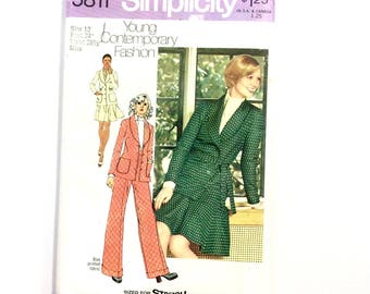 Simplicity 5811, Women's Jacket, Skirt, Pants Pattern, Size 12, Bust 34", Vintage Uncut, Factory Fold