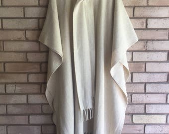 Vintage Ivory Wool Cape
