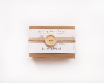 Handmade Soap, Homemade Soap, Gift for Mom, SWEET ALMOND Soap, Gift for Her, Gift for Grandma, Natural Vegan Soap