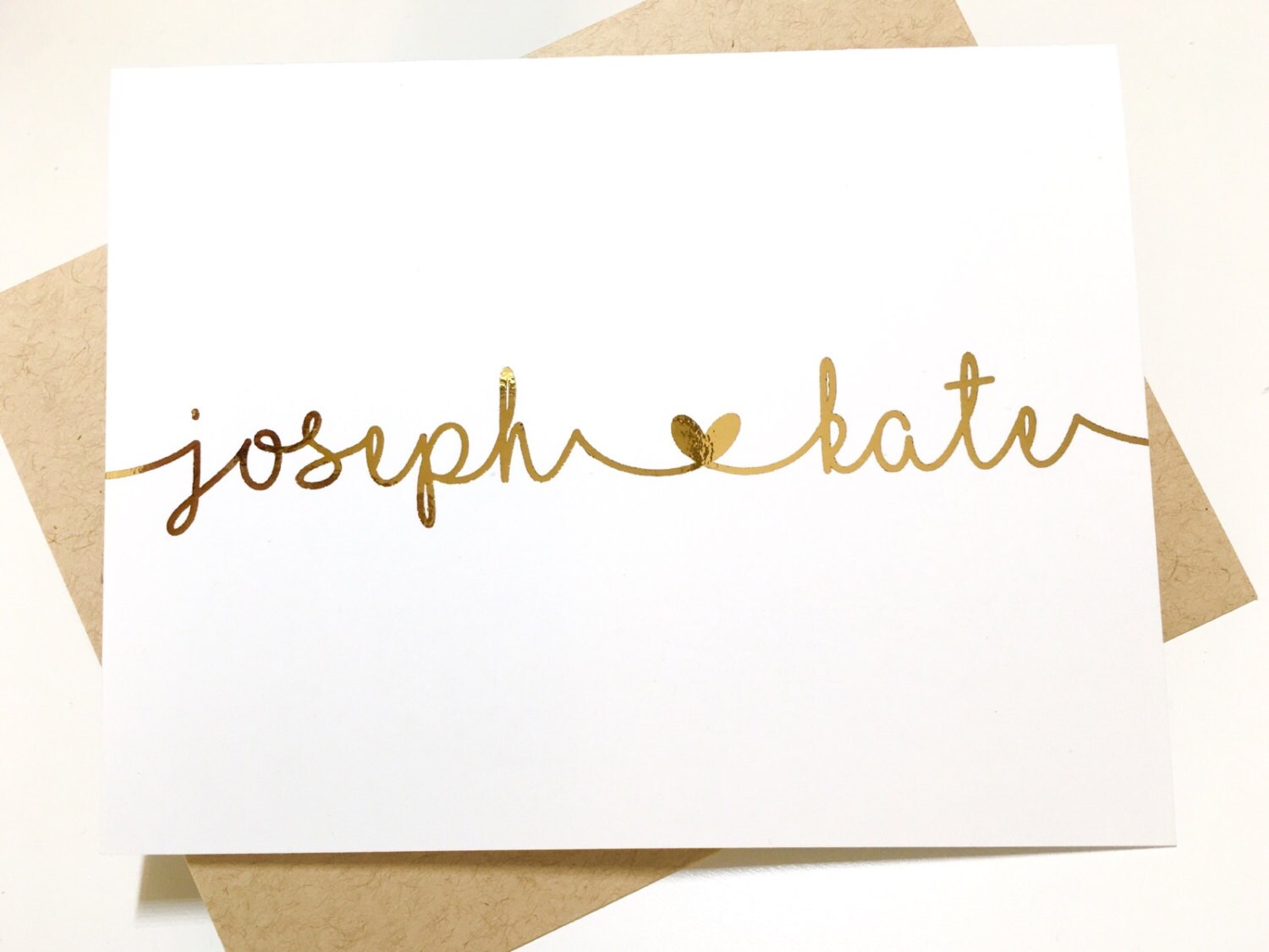 Gold Foil Wedding Thank You Cards Personalized Gold Foil
