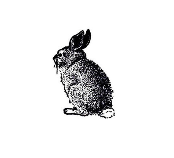 Download Vintage bunny rabbit Rubber Stamp