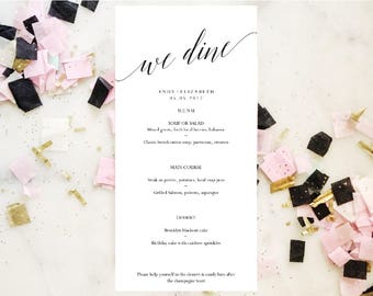 Rehearsal Dinner Menu Template - FREE DOWNLOAD
