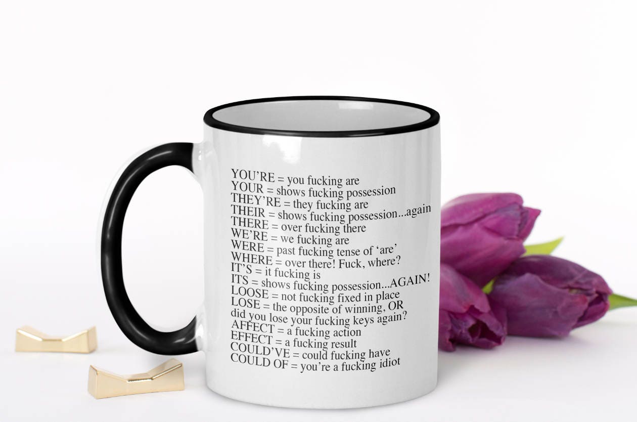 Grammar Coffee Mug Grammar Police Coffee Mug Funny Grammar