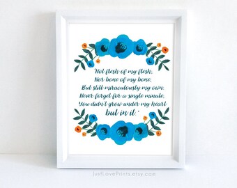 Adoption Poem | 8x10 Print | Inspirational Adoption Art