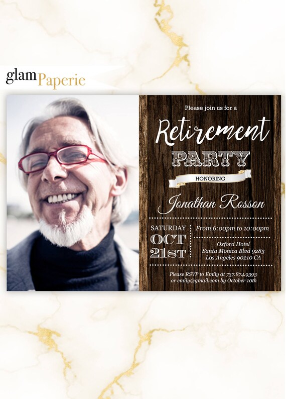 retirement photo invitation retirement for men invitations retirement photo invitations