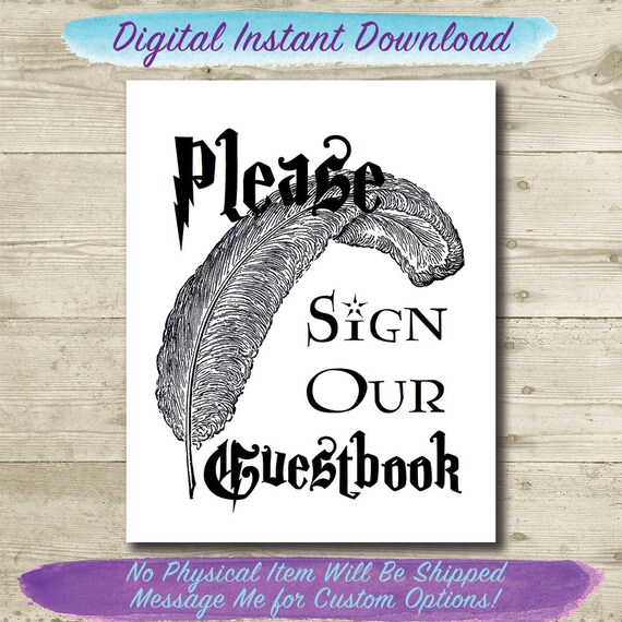 Harry Potter Wedding // Harry Potter Guest Book Sign