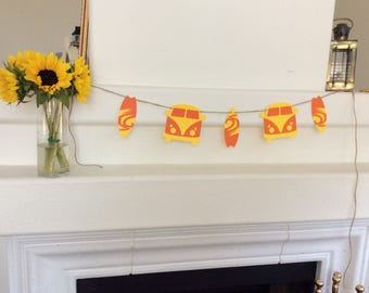 Fun Summer Surfboard & Volkswagen Van Banner