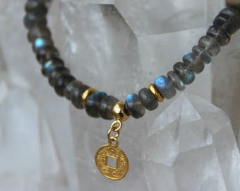 labradorite heishi Beads Bracelet