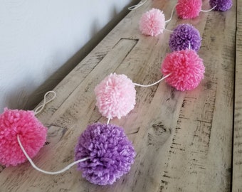 Pom Pom Garland, Pom Pom Garland Nursery, Baby Nursery Garland, Pom Pom Centerpiece, Pom Pom Wall Hanging, Pom Pom Decorations, Pom Pom Art