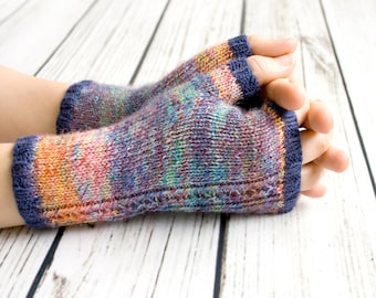 Fingerless Gloves - Knit Fingerless Mittens - Fingerless Wool Gloves - Knit Arm Warmers