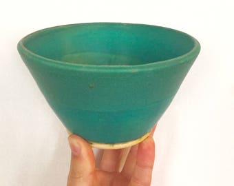 Teal Ceramic Cereal Bowl