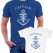 Captain and First Mate Dad and Baby Matching t shirt bodysuit onepiece set, fathers day gift, Christmas gift