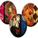 Alphonse Mucha Mixed Media - 40x30mm 18x25mm 13x18mm ovals - (3) digital sheets