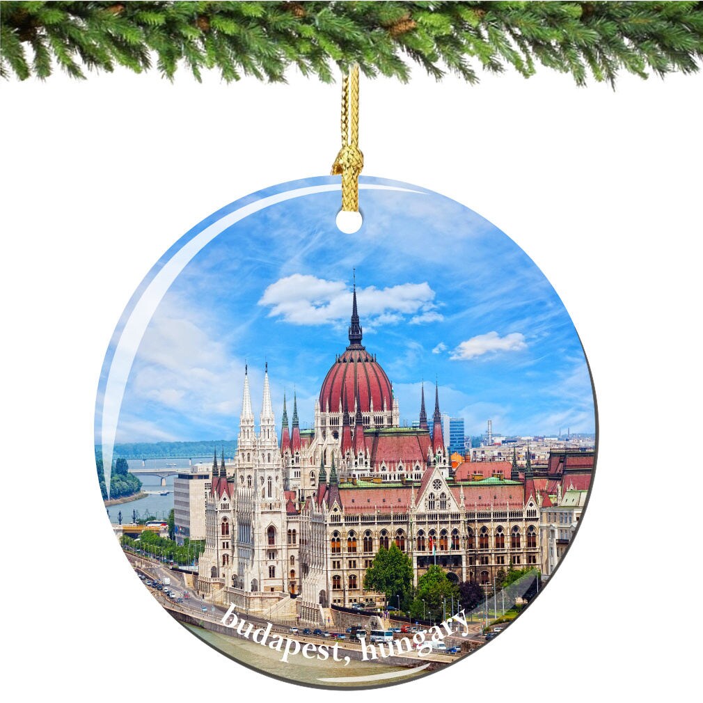 Budapest Christmas Ornament with Hungary Parliament in
