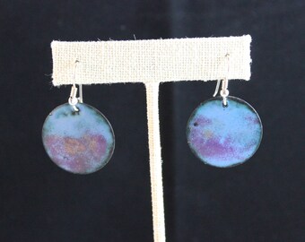 Enameled Copper Earrings (041917-023)