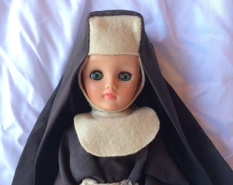 Vintage Vinyl Catholic Nun Doll - 1970