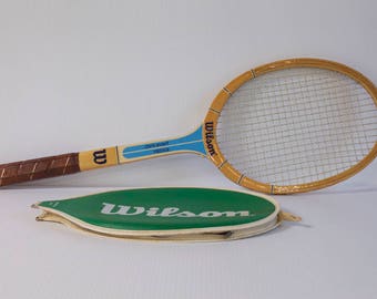 Vintage 1970s Wooden Wilson Tennis Racket - Chris Evert Prestige Raquet with case