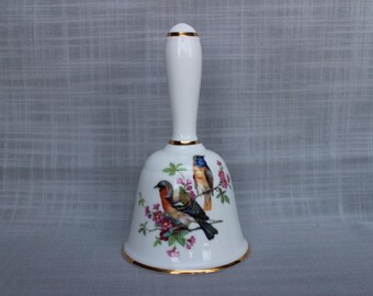Countess Bone China Bell Bird Design, Beautiful English Bell, Collectable Large Bell, Dinner Bell, made in England