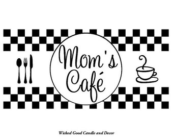 Vinyl Decal - Mom's Cafe