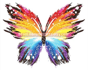 Rainbow Butterfly bead embroidery craft set beaded painting DIY beading kit
