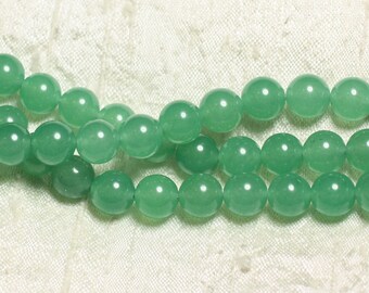 Stone - Jade balls 10mm Green 4558550002433 beads 10pc-