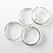 4 pairs of 925 Sterling Silver Little Hoop Earrings 10mm. :er0227