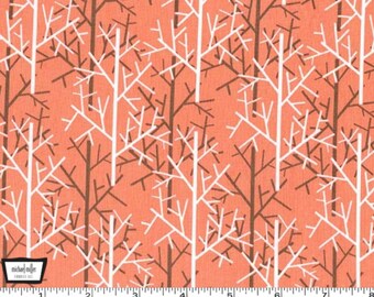Birds of a Feather - Twigs Coral by Mark Hordyszynski from Michael Miller
