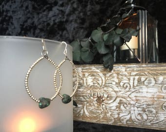 Turquoise Nugget Earrings