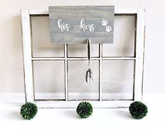 His Hers Key Rack | Key Holder | Leash Holder | Key Hook